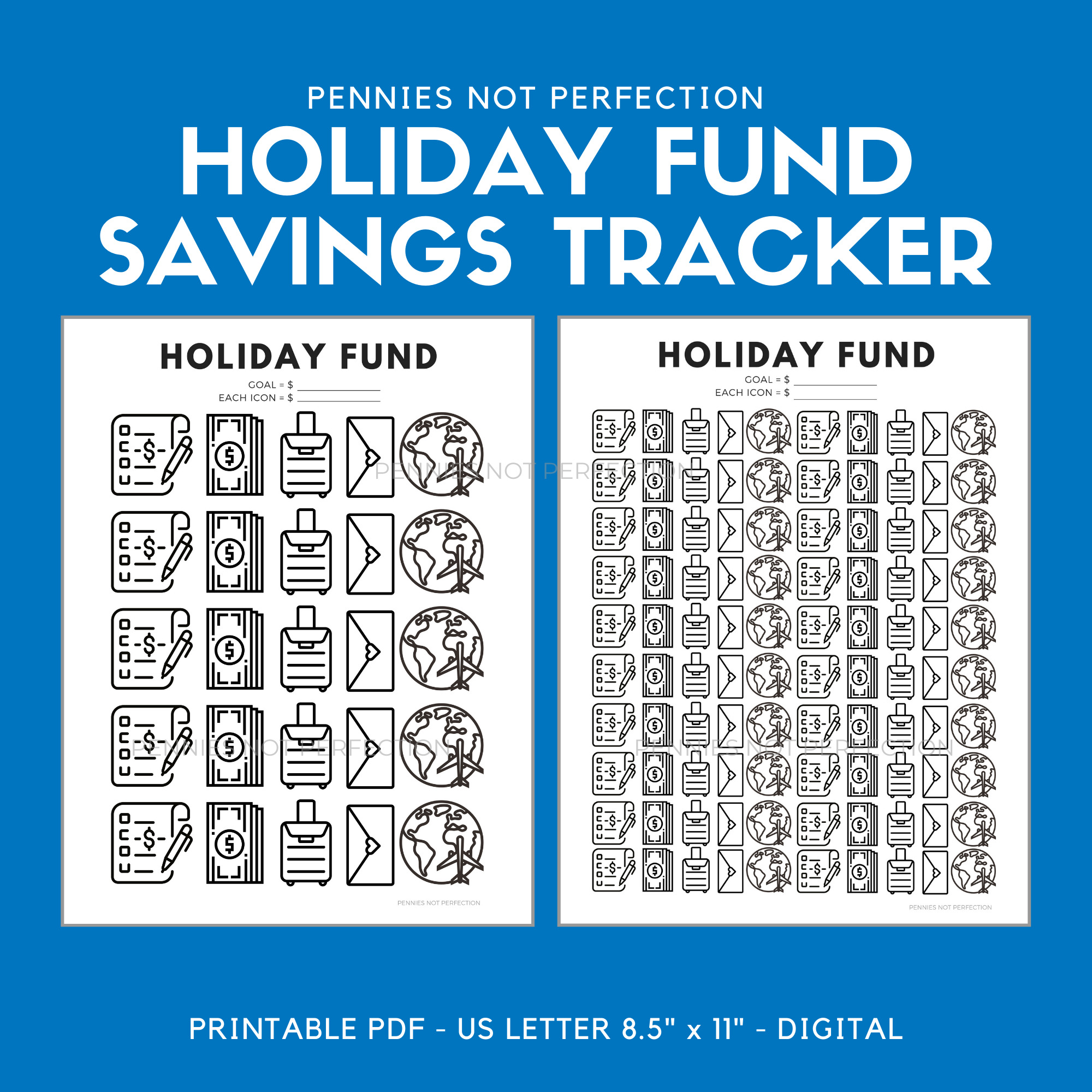 Holiday Savings Tracker Holiday Fund Savings Goal Tracker Printable