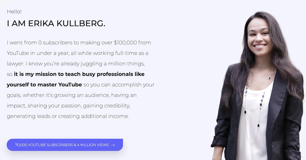 erika kullberg shares YouTube growth tips for busy professionals