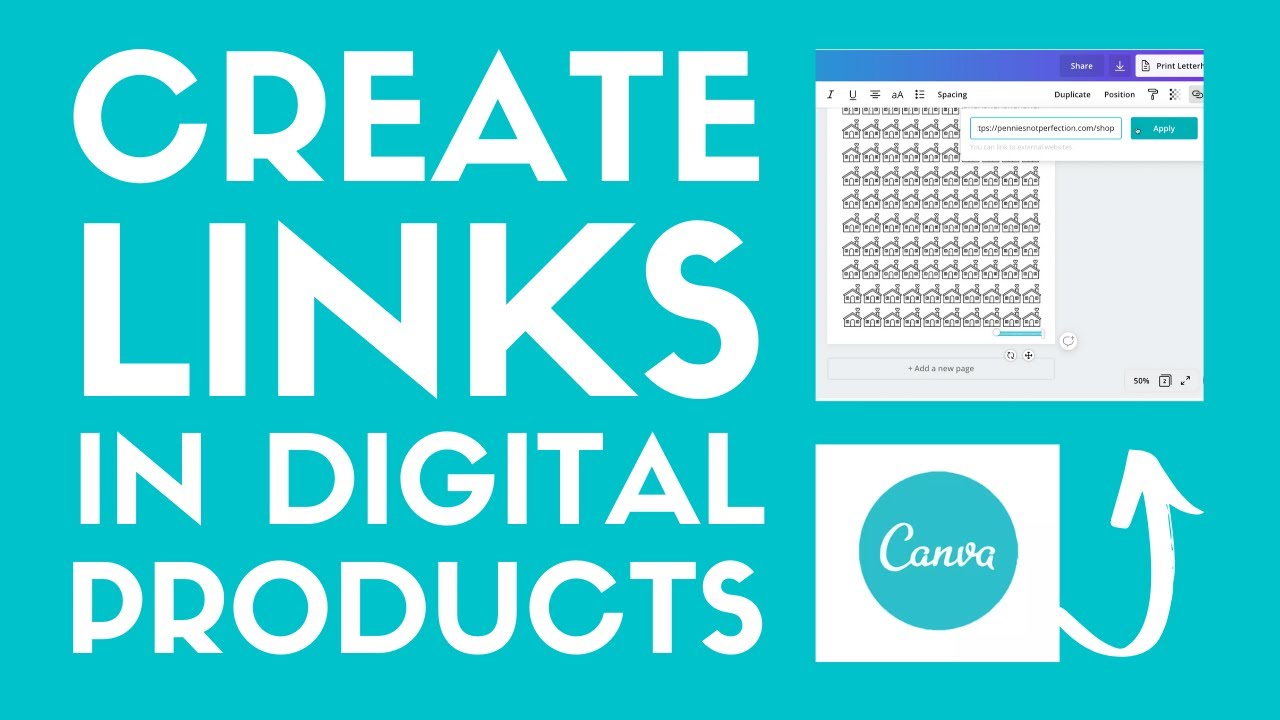 how to create links in pdfs in canva