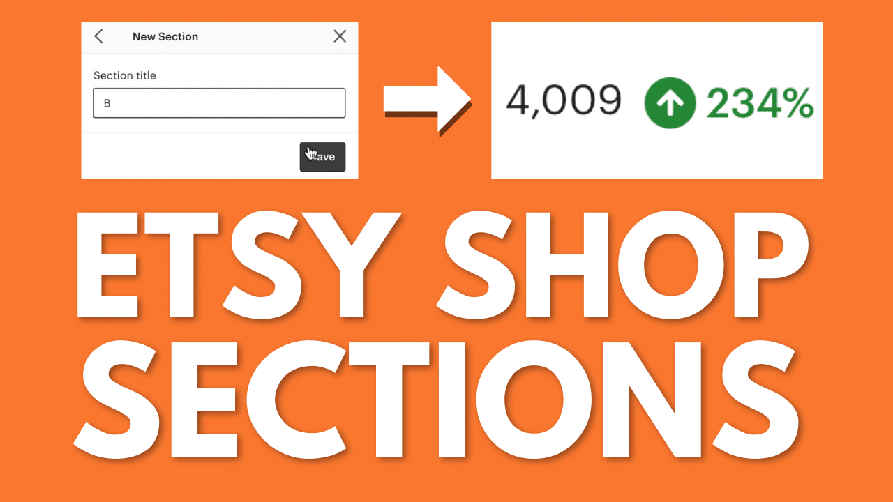 how to add and edit etsy shop sections