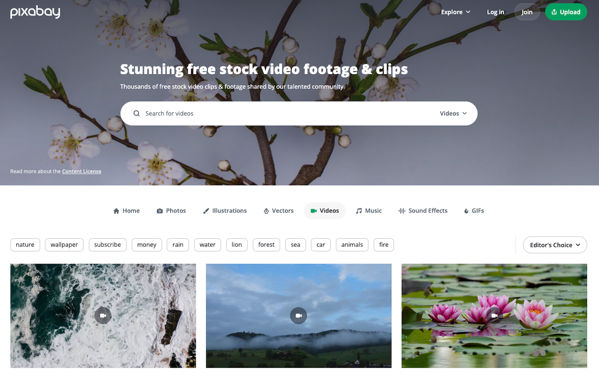 Best Stock Video Sites For YouTubers: Pixabay
